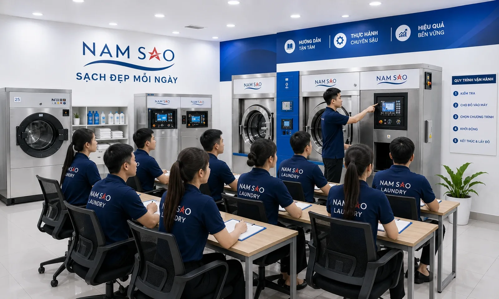 Hình minh họa đào tạo và thiết bị trong tài liệu Nam Sao